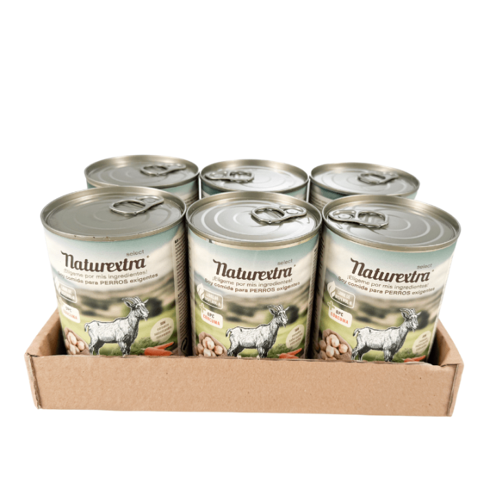 Pack comida húmeda Naturextra Cabra 6 x 400g