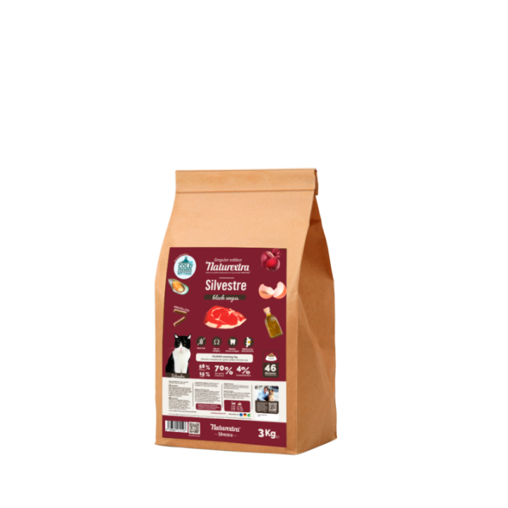 Pienso para Gatos Naturextra Silvestre - Black Angus