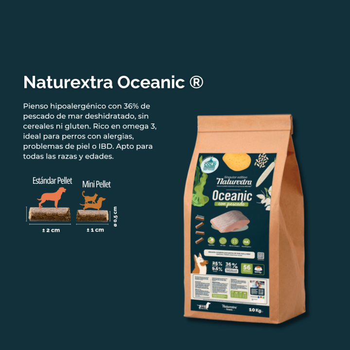 Naturextra Oceanic MiniPellet - Pienso de Pescado para Perros Pequeños