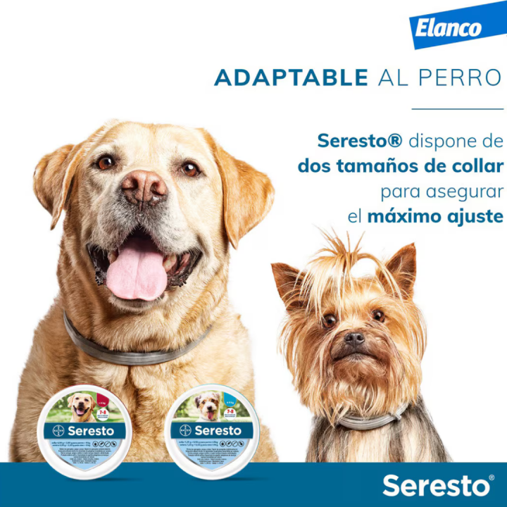 Collar Seresto antiparásitos para perros más de 8 kg