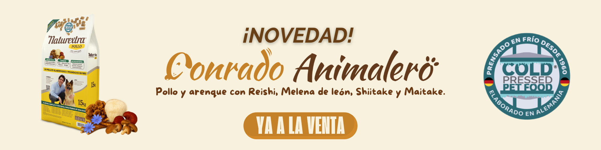 ¡Novedad! Conrado Animalero Pollo y Arenque con Hongos Medicinales ? 